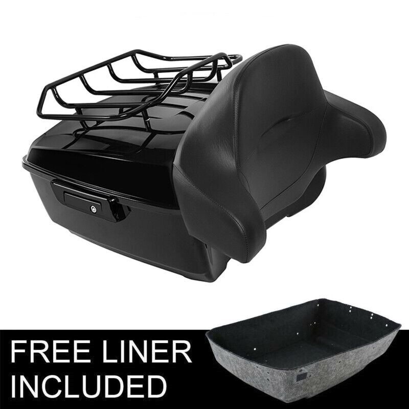 Black King Pack Trunk Luggage Rack Fit For Harley Tour Pak Road Glide 2009-2013