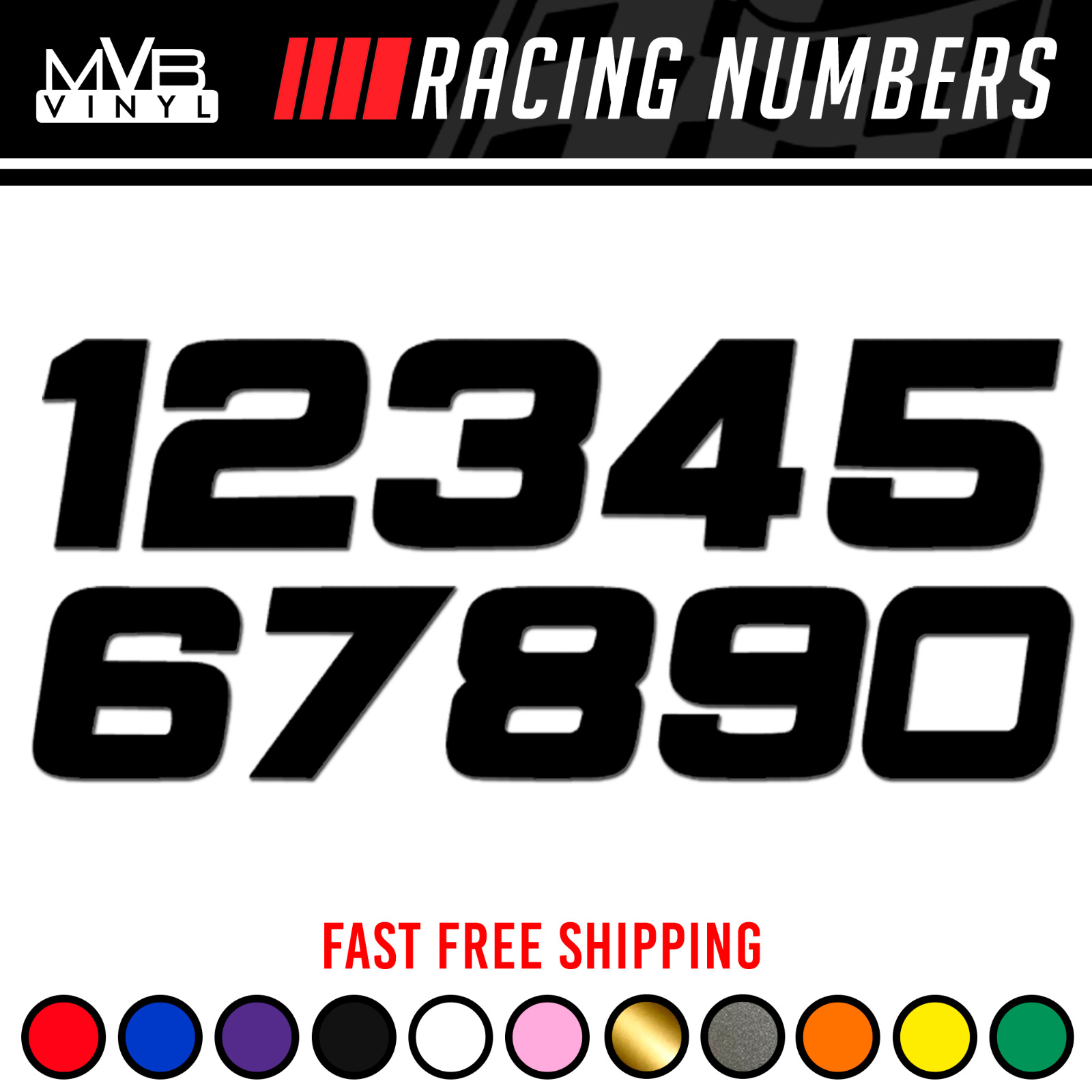 Racing Numbers Vinyl Decal Sticker | Dirt Bike Plate Number BMX Competition 499