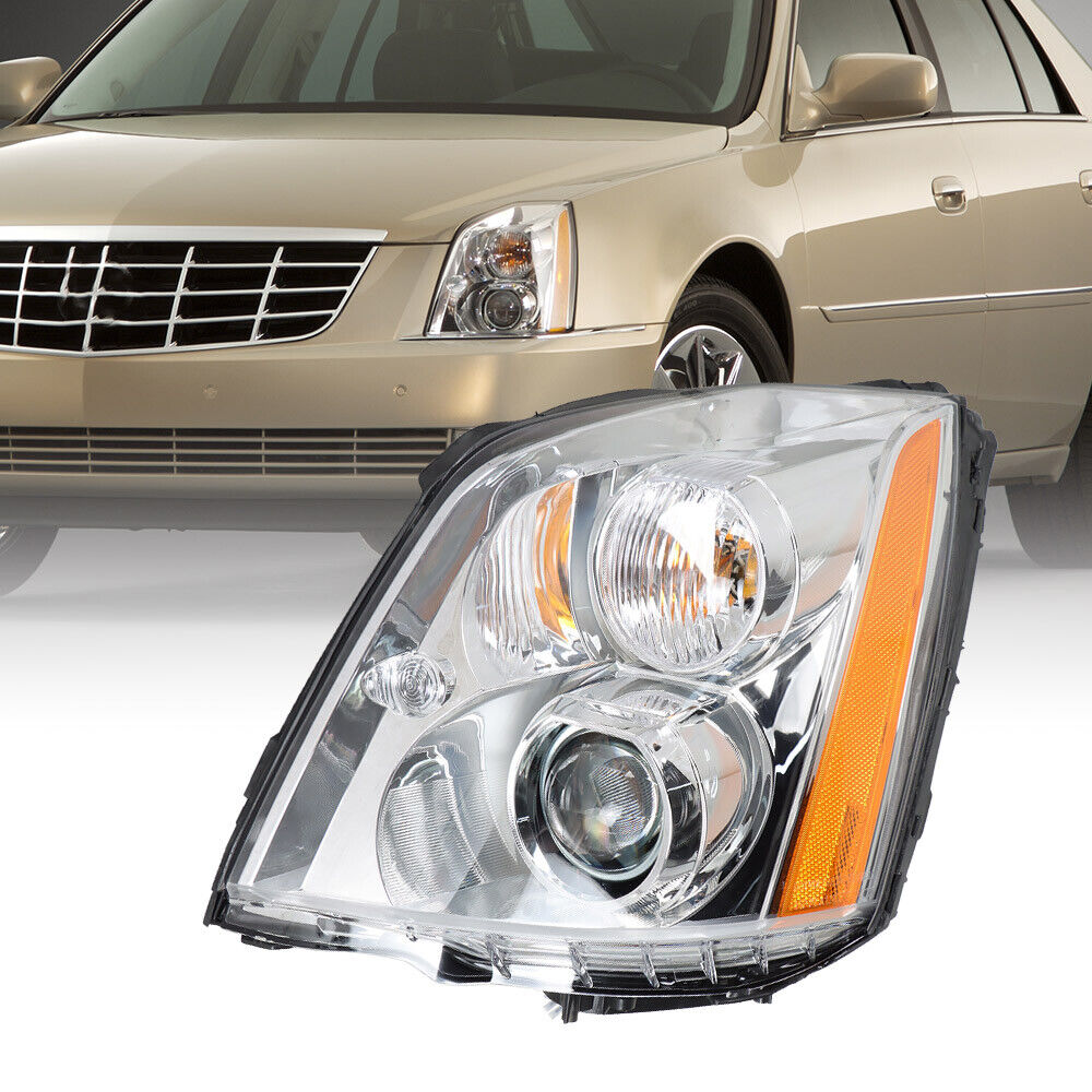 For 2006 -2011 Cadillac DTS Left Side HID Headlight Headlamp Chrome Clear Lens