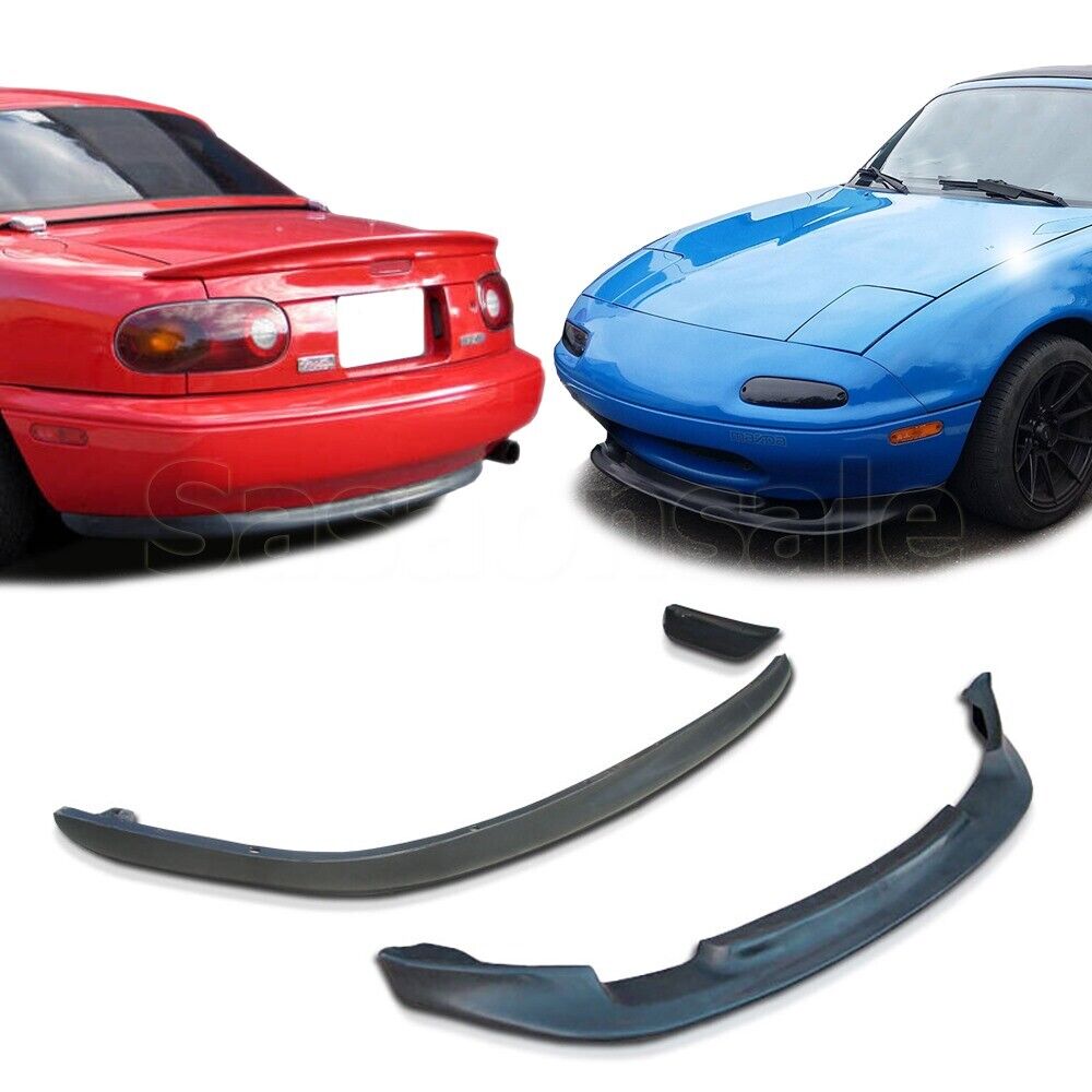 [SASA] 2x Combo Set for 90-97 Mazda Miata MX5 GV Front + RS Rear PU Bumper Lip