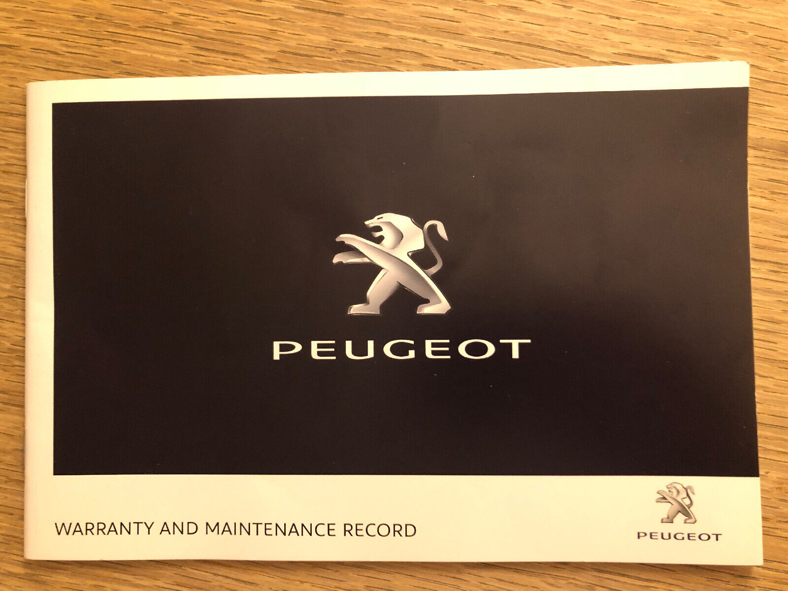 NEW PEUGEOT SERVICE HISTORY AND MAINTENANCE RECORD BOOK GENUINE NEW 