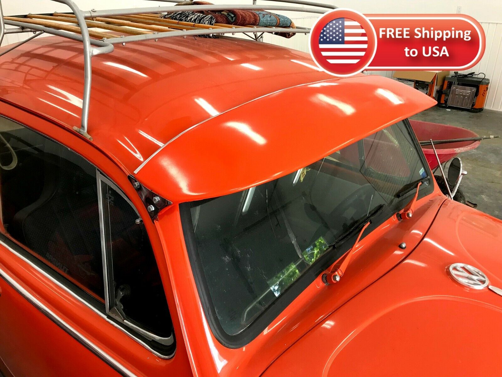 VW Bug Exterior SUN VISOR 1952-79 Beetle Super Ragtop Hot Rat ROD VINTAGE FIBER
