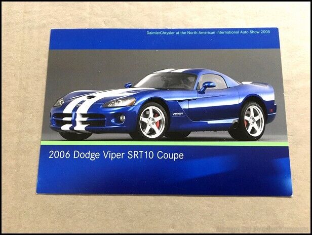 2006 Dodge Viper SRT10 Coupe 1-page Car Photo Post Card Postcard