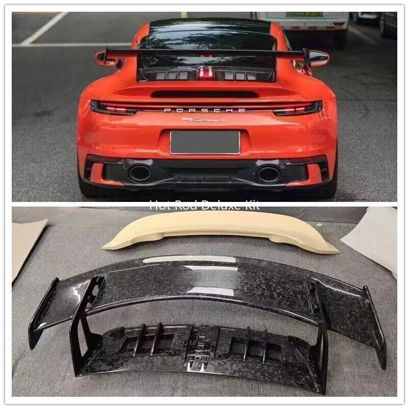 Forge Carbon Fiber Rear Trunk Spoiler Wing For Porsche 911 992 Carrera GT3 Style