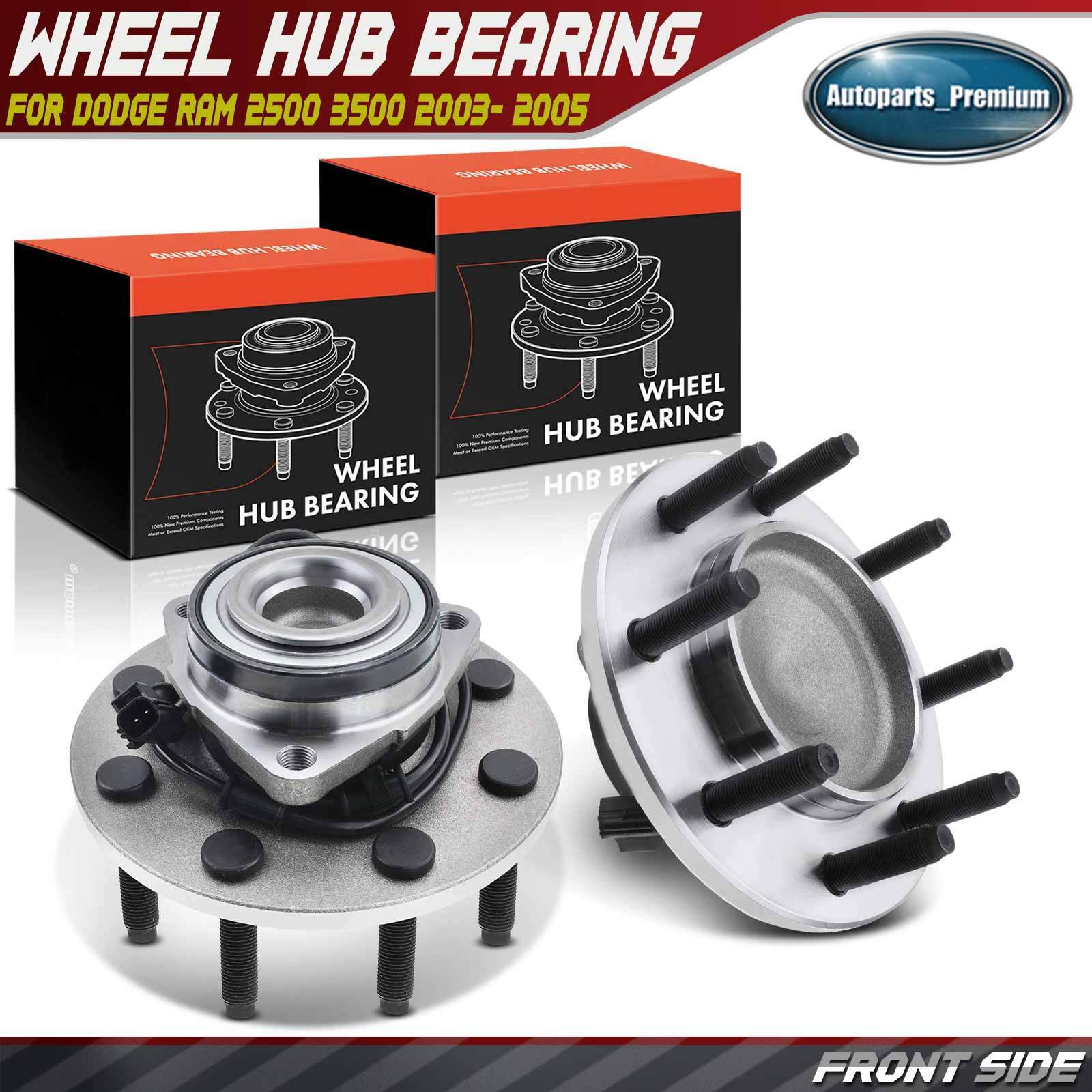 2 x Front Left Right Wheel Hub Bearings for Dodge Ram 2500 3500 2003-2008 w/ ABS