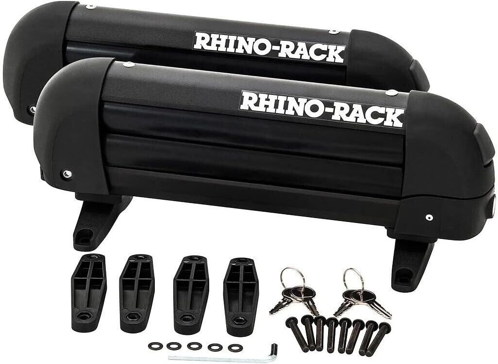 Rhino-Rack Carrier for Skis Snowboards Fishing Rods Paddles Skateboards 10 Inch.
