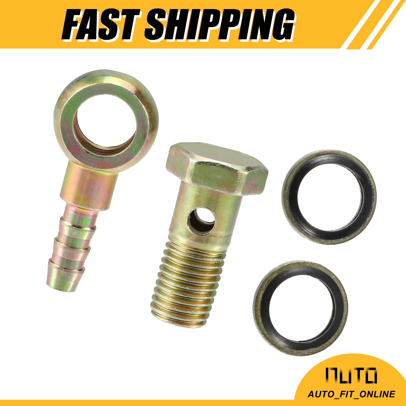 Single Set M12x1.5 Bolt Kit with Copper Washers for Motorcycle Universal