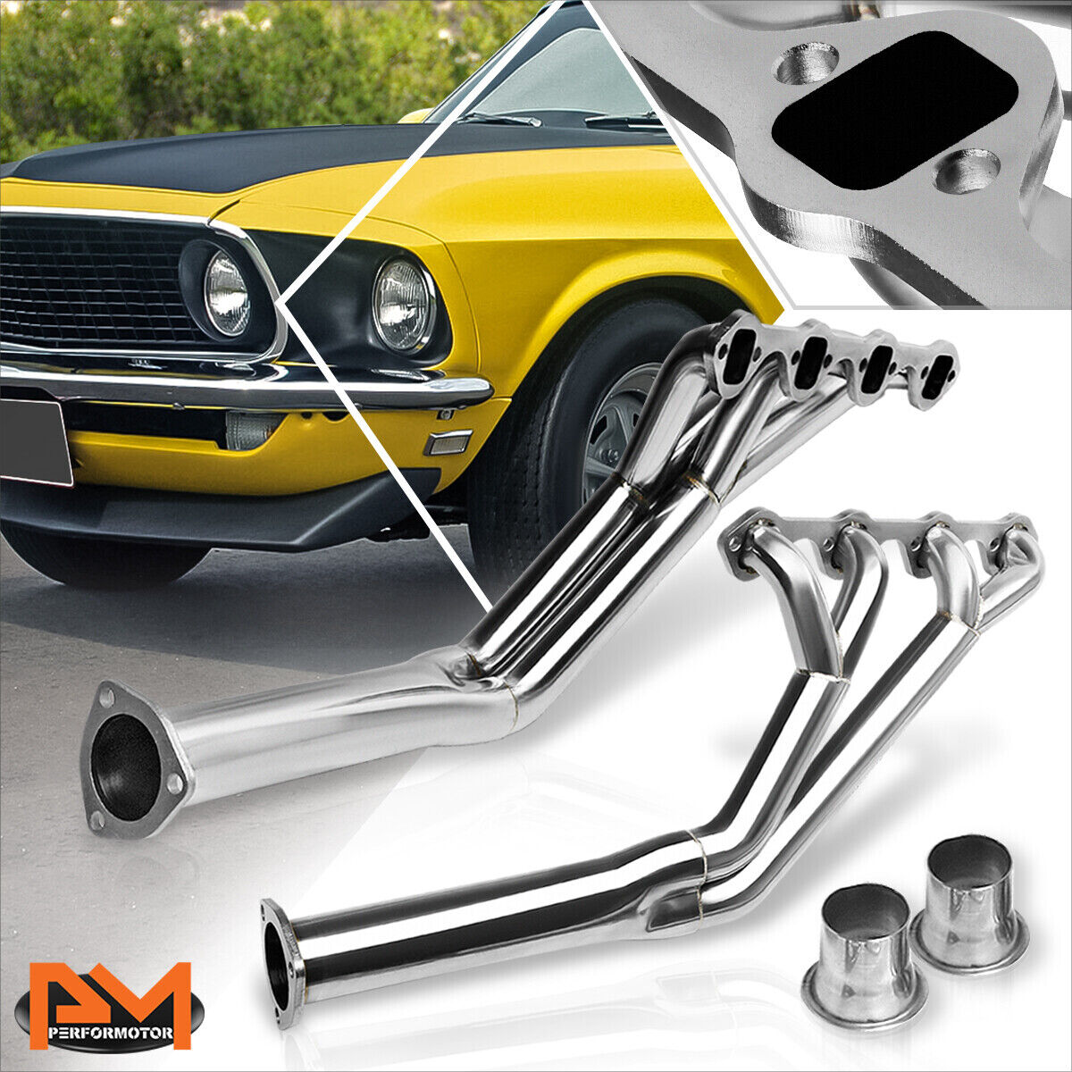 For 64-70 Ford Mustang 260/289/302 TRI-Y Long Tube S.Steel 8-4-2 Exhaust Header