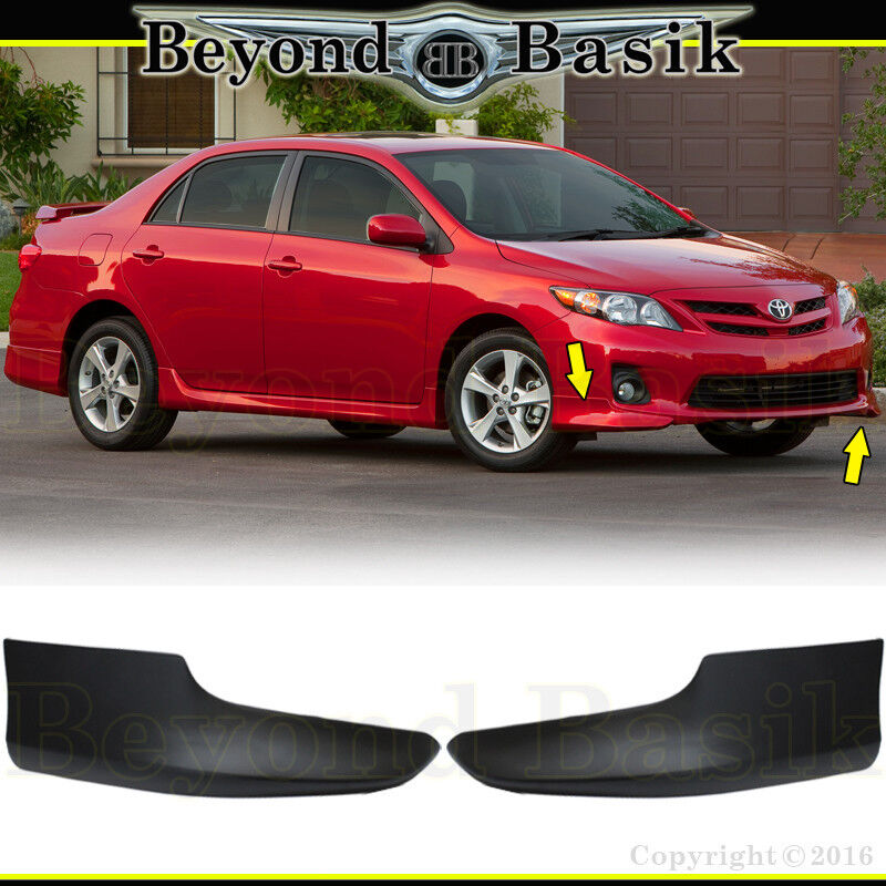 For 2011 2012 2013 Toyota Corolla S-Style 2 PC Front Chin Bumpers Body Kit