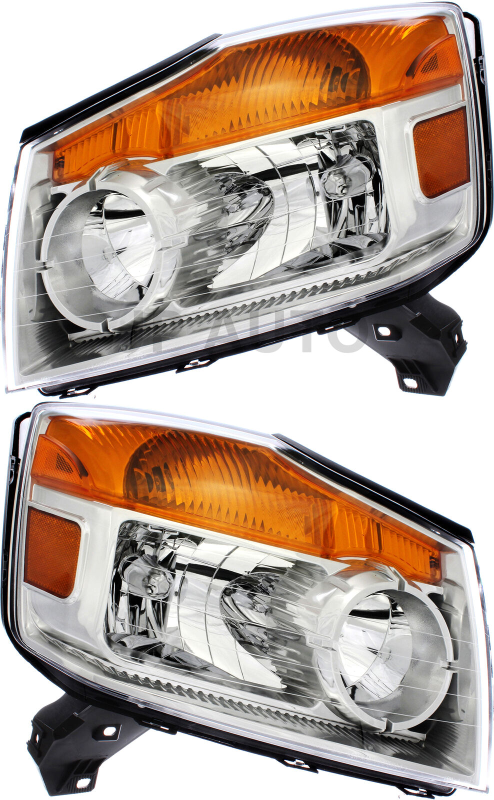 For 2008-2010 Nissan Armada Headlight Halogen Set Driver and Passenger Side
