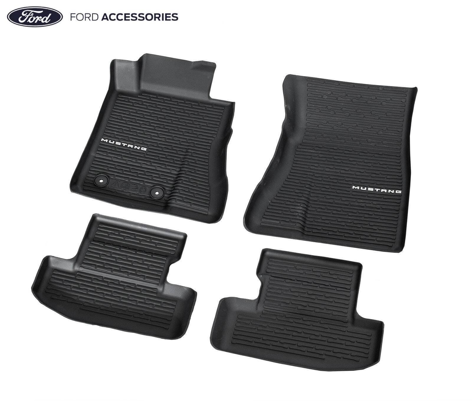 2024 Mustang Genuine Ford OEM PR3Z-6313300-AA Rubber 4pc Front Floor Mat Liners