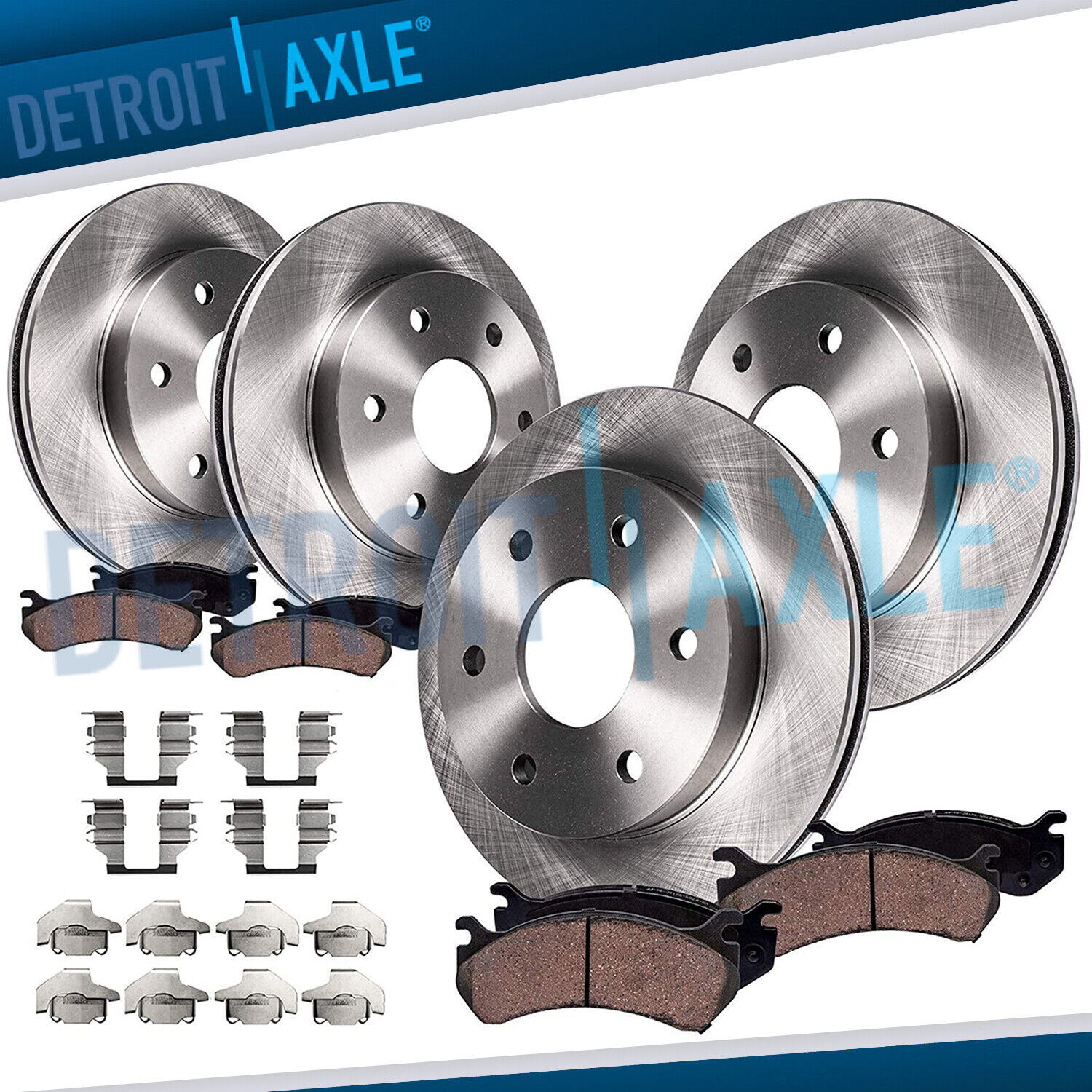 Front & Rear Rotors + Brake Pads for 2007 - 2015 2016 Chevy Traverse GMC Acadia