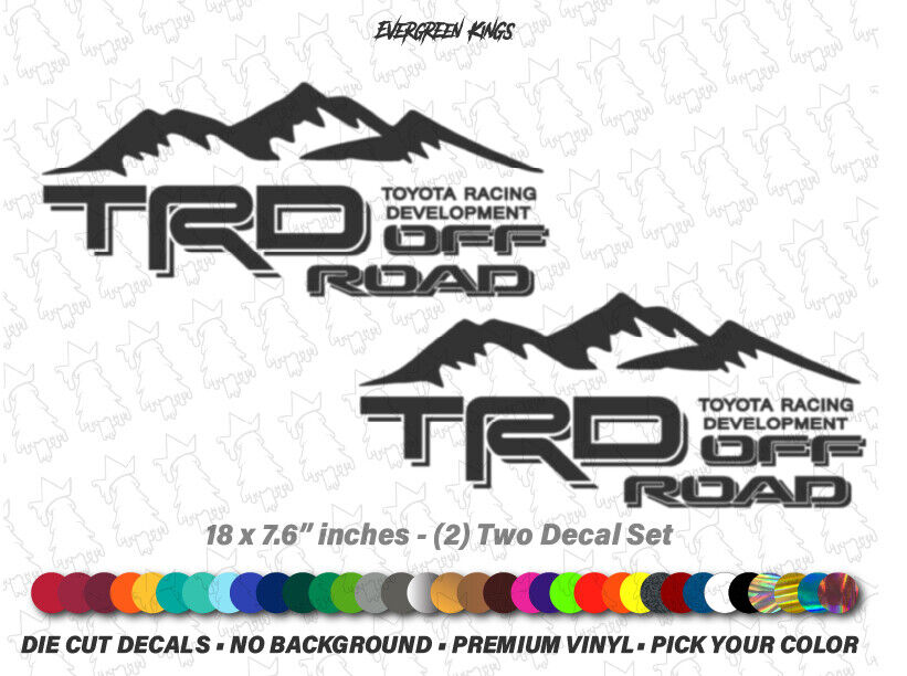 TRD OFF ROAD Toyota Racing Development TACOMA TUNDRA Truck 4x4 Decals Stickers