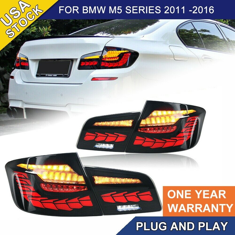 LED GTS Tail Lights For BMW 5 Series F10 F18 M5 2011-2017 Animation Rear Lamps