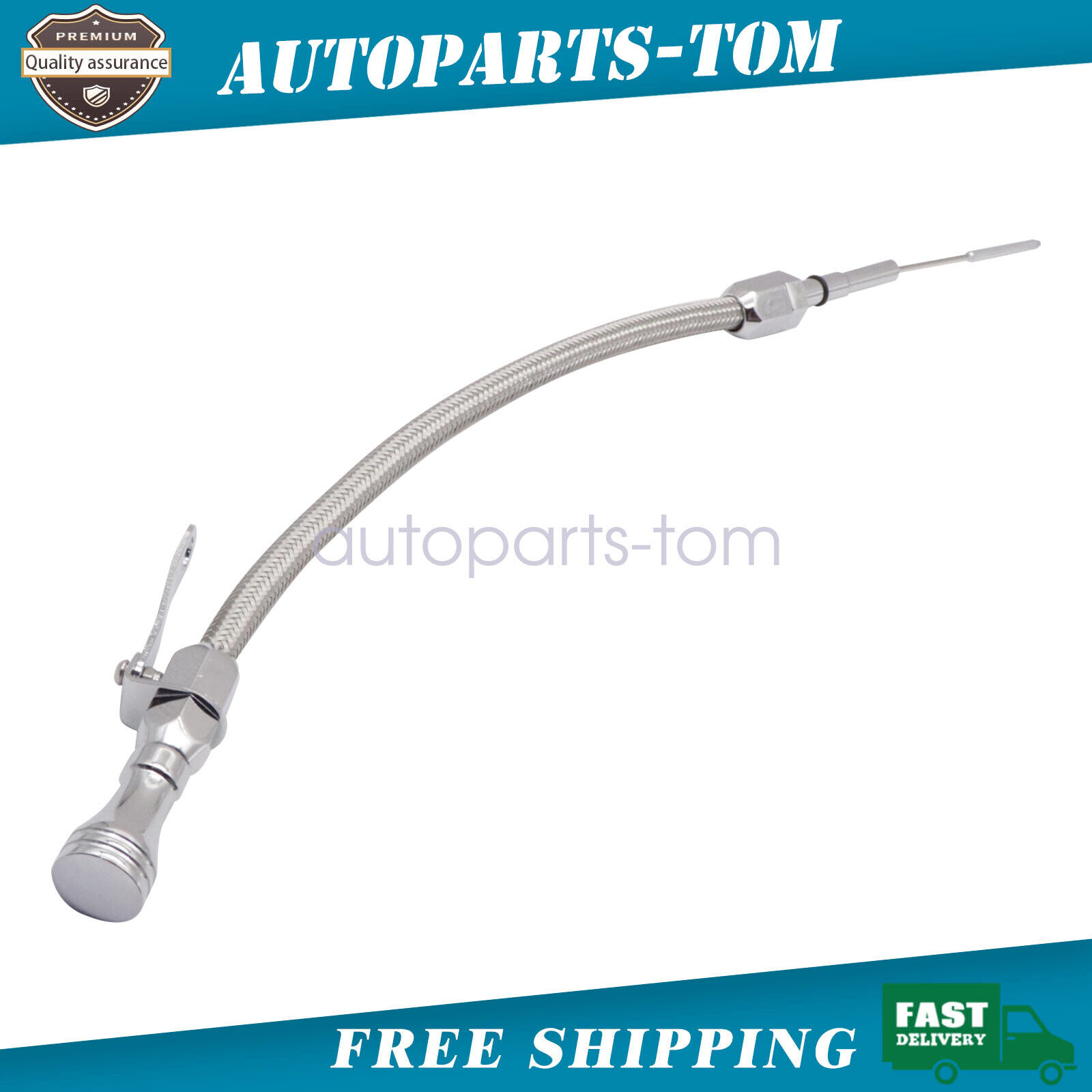 Flexible Braided Stainless Engine Oil Dipstick for Chevy LS LS1 LS2 LS6 5.7 6.0