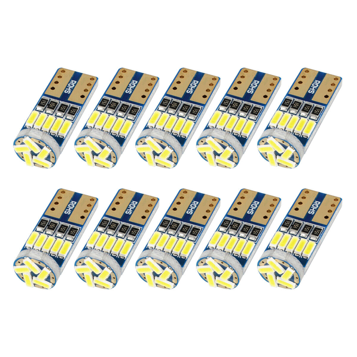 20 x T10 LED Canbus Error Free Bulb 15SMD 194 W5W Car Wedge Lamp Dome Map Light