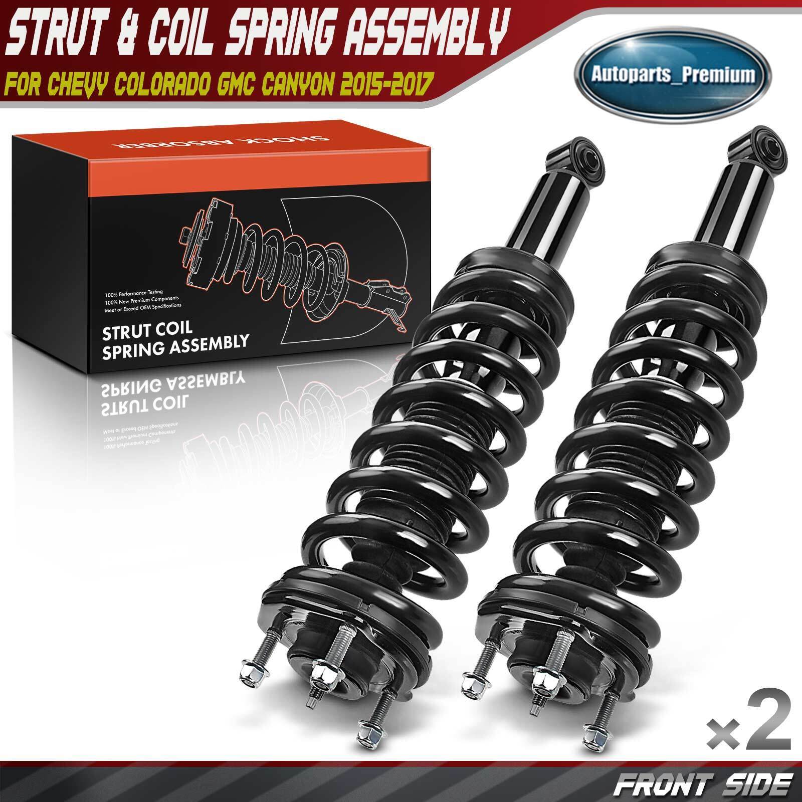 2x Front Complete Strut & Coil Spring Assembly for Chevy Colorado 2015-2017 GMC
