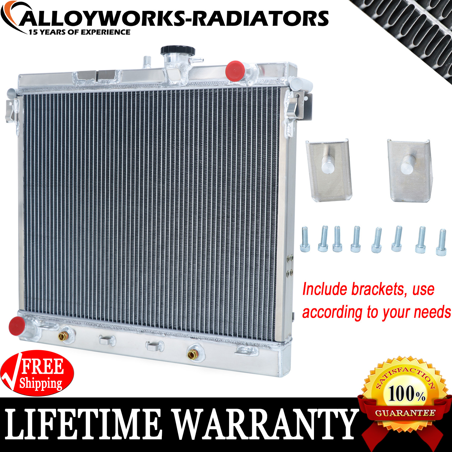 4 Row Radiator For 2006-12 Chevy Colorado GMC Canyon Hummer H3 H3T 3.5L 3.7 5.3L