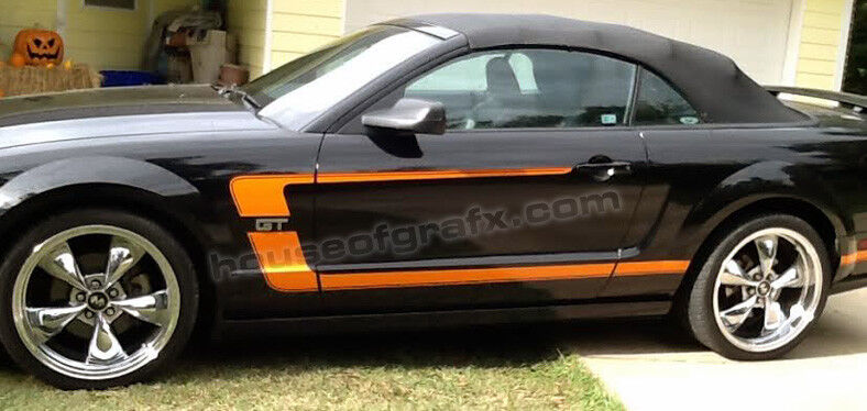 Style side body decal decals graphics fits 05-09 Ford Mustang Reverse C stripe B