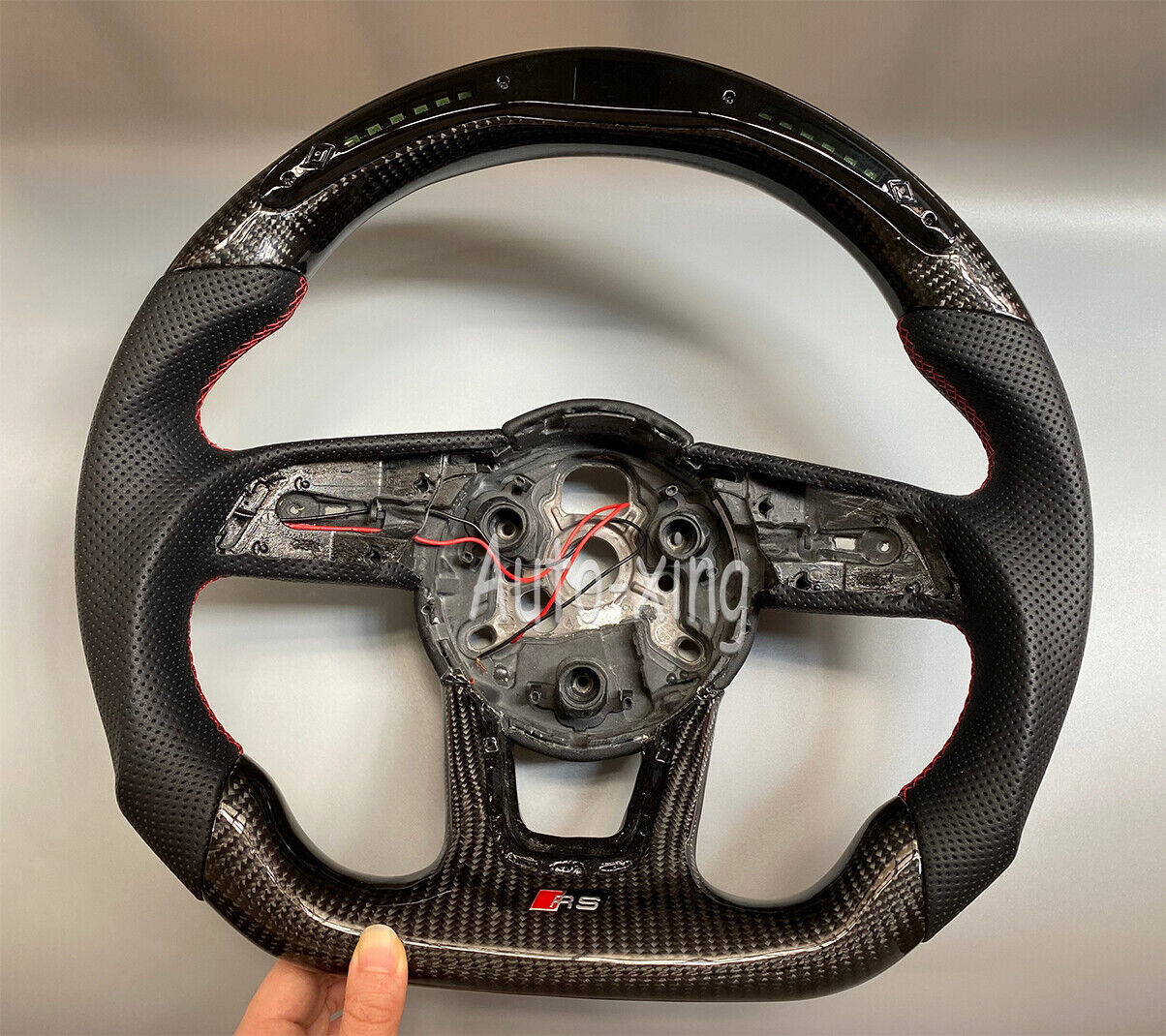 Led Carbon Fiber Custom Steering Wheel for Audi S3 S4 S5 S6 S7 B9 RS4 RS5 RS718+