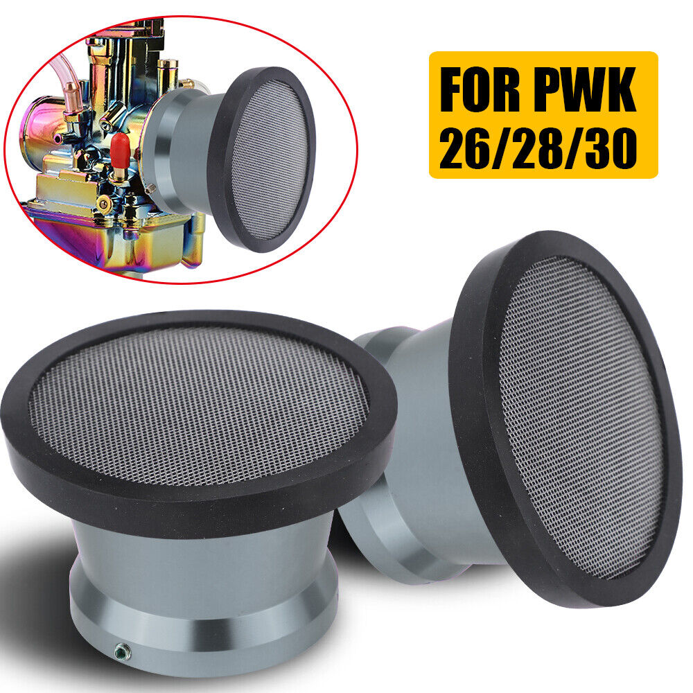 2X 50mm Motorcycle Air Filter Horn Cup Velocity Stack For PWK 24/26/28/30mm Carb