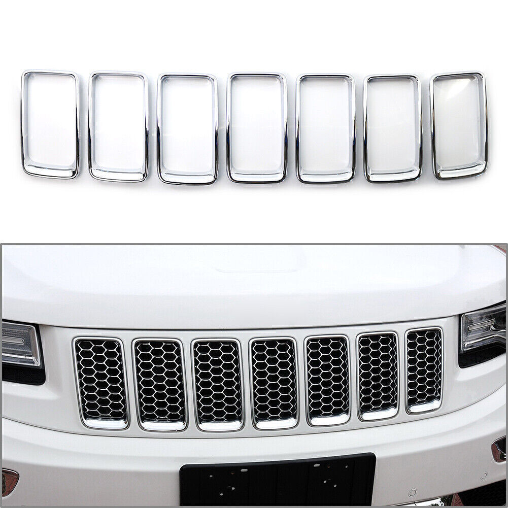 For Jeep Grand Cherokee 2014-2016 15 Front Grille Grill Inserted Ring Trim Cover