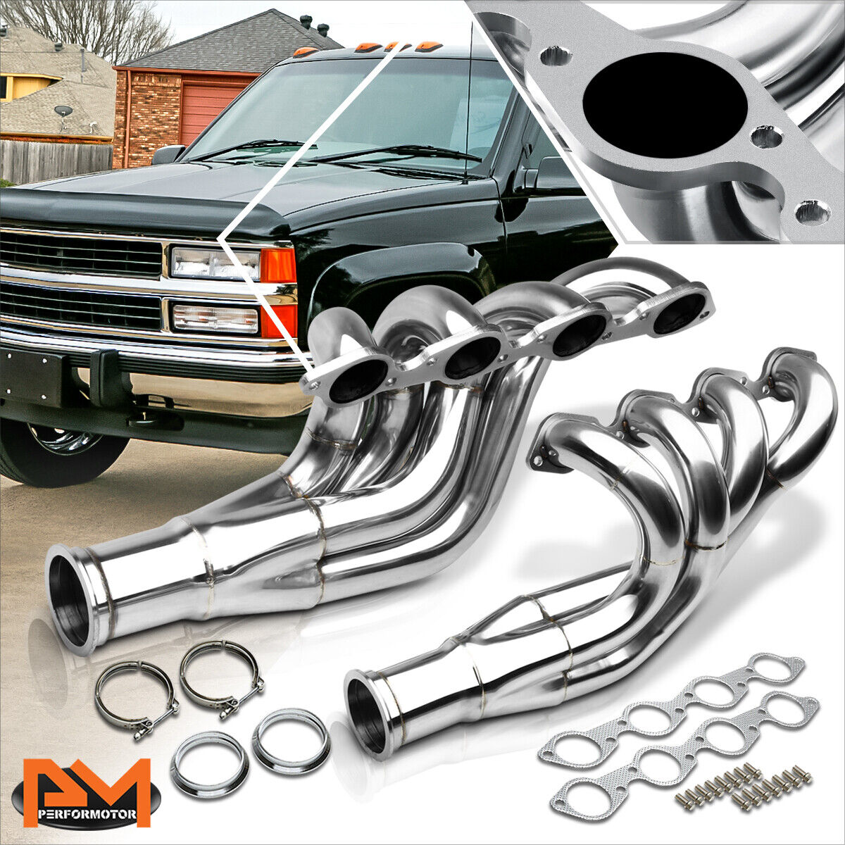 For Chevy BBC Big Block 396/427/454/507/572 V8 Stainless Steel Exhaust Header