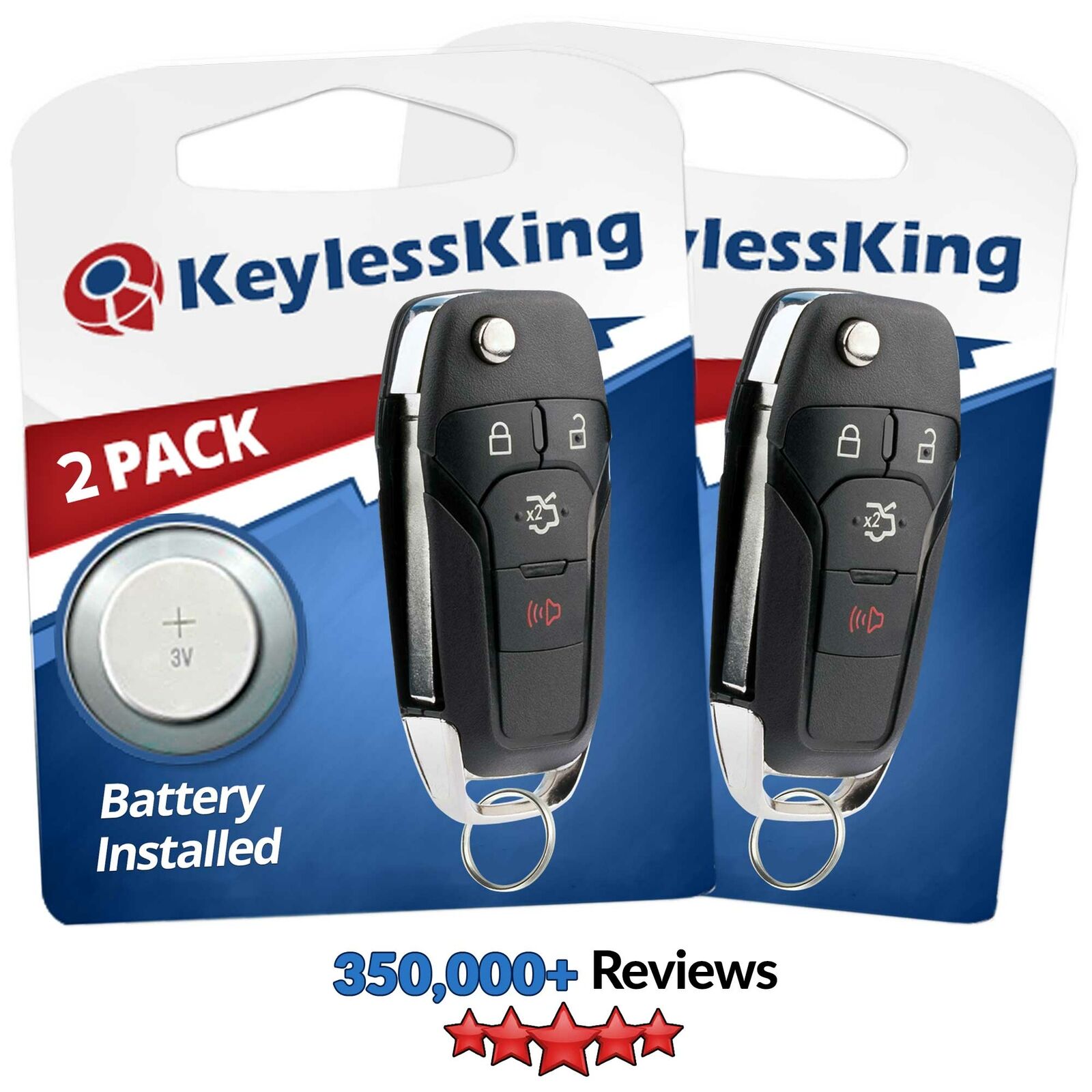 2 For 2013 2014 2015 2016 Ford Fusion Keyless Entry Car Remote Flip Key Fob