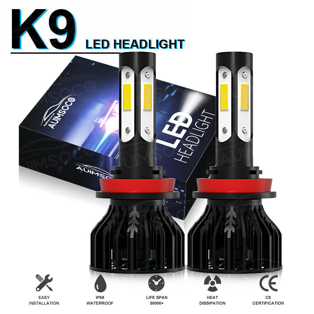 H11 4 Side LED Headlight Kit Low Beam Bulbs Super Bright 6000K-6500K HID White