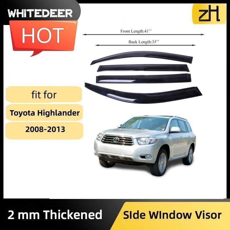 Fits for Toyota Highlander 08-13 Side Window Visor Sun Rain Deflector Guard