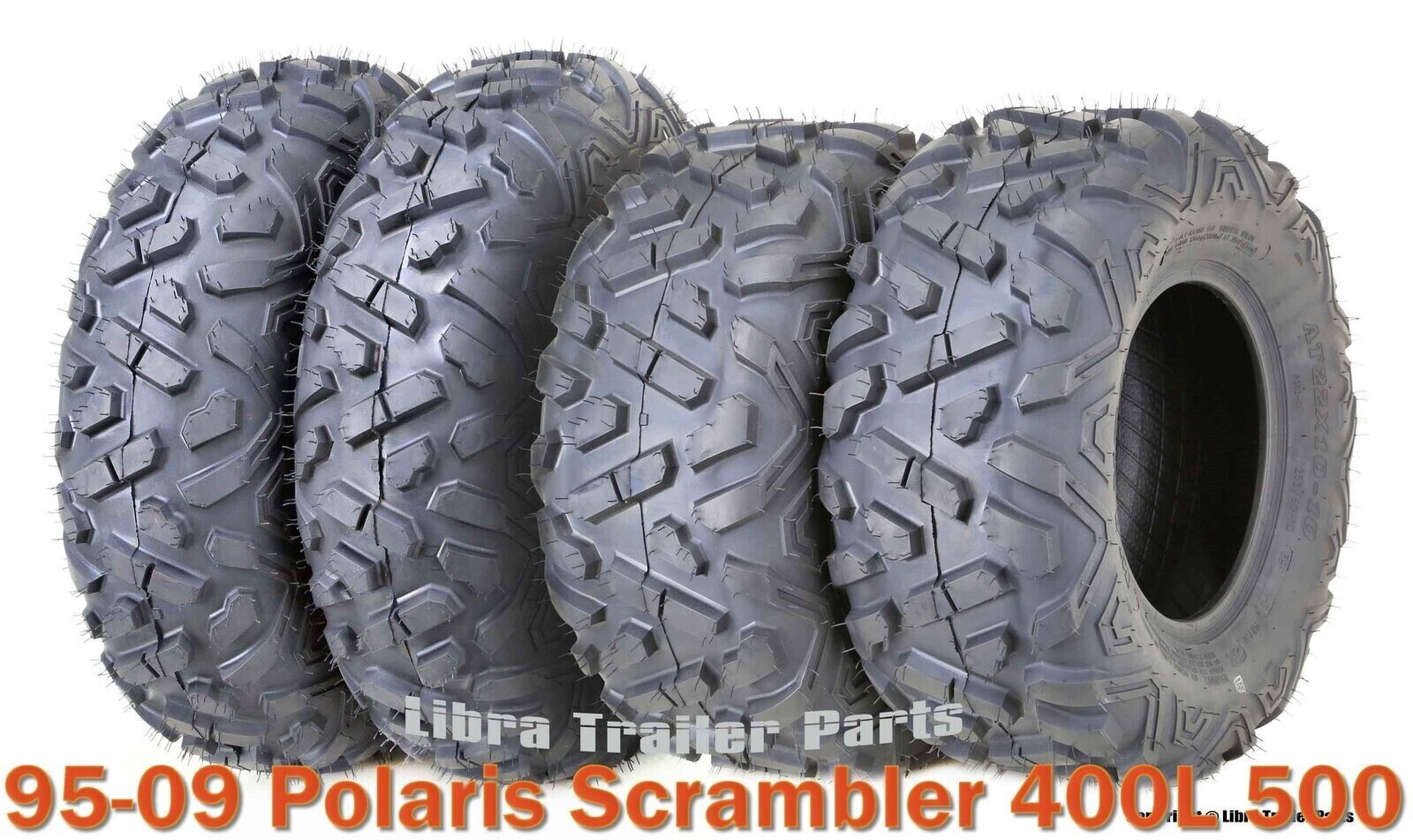 23x7-10 & 22x10-10 ATV Tire Set for 95-09 Polaris Scrambler 400L 500