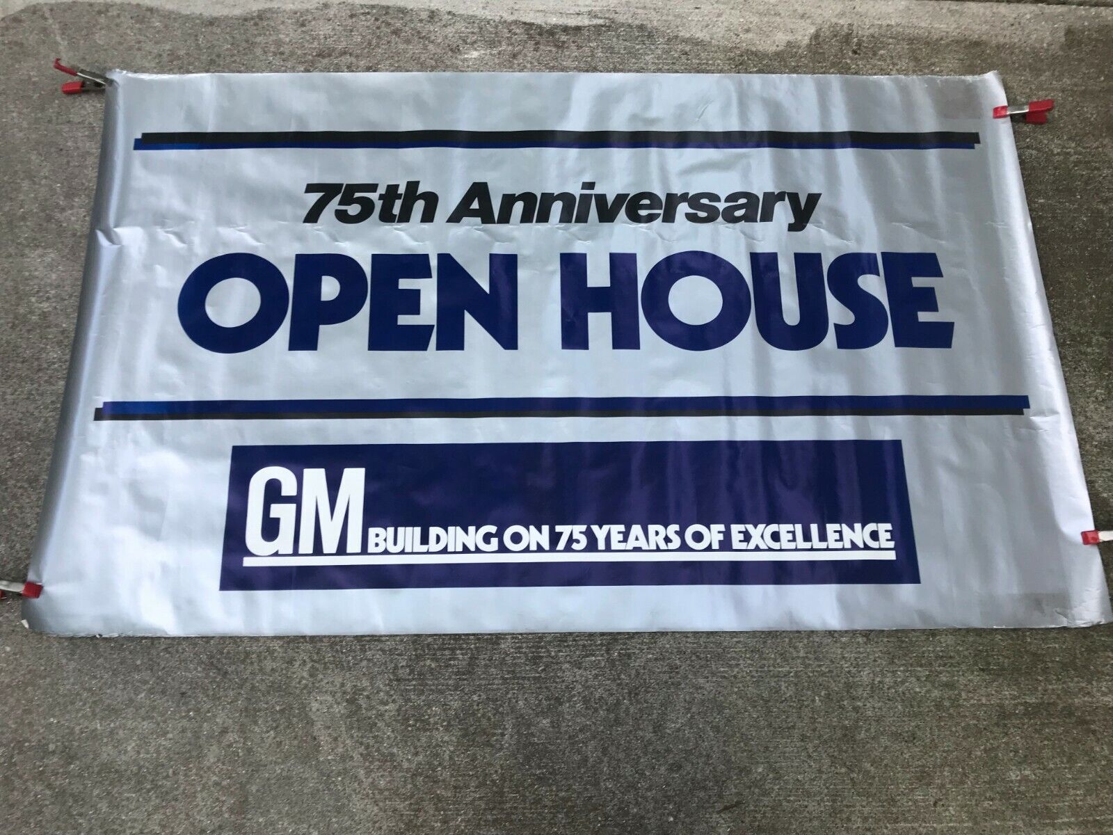 75th Anniversary Open House GM Building 75 Years of Excellence Dealership Poster
