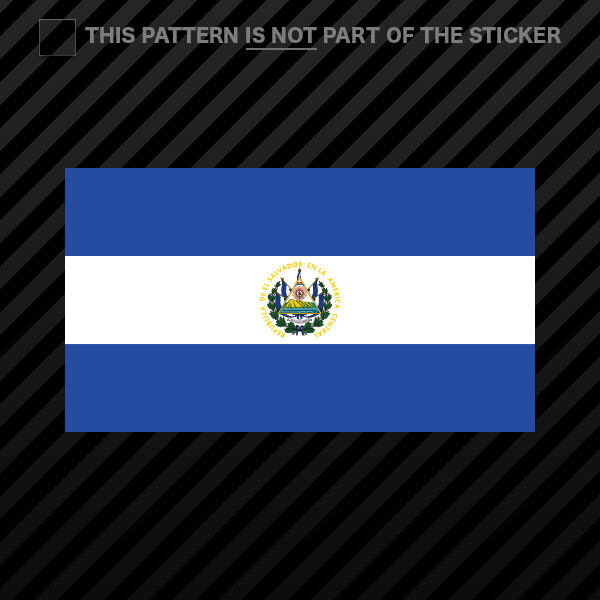 Salvadoran Flag Sticker Self Adhesive Vinyl El Salvador SLV SV