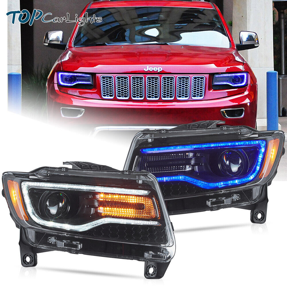 VLAND LED Projector Headlights For 2011-13 Jeep Grand Cherokee W/Sequential Turn