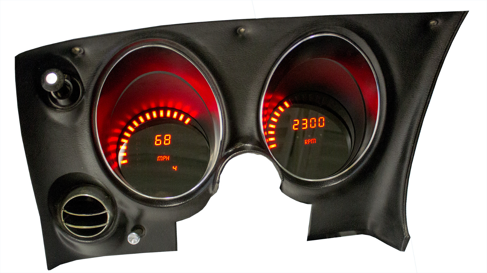 C3 Corvette 1968-1977 LED Digital Dash Gauge Instrument Cluster Direct Fit RED