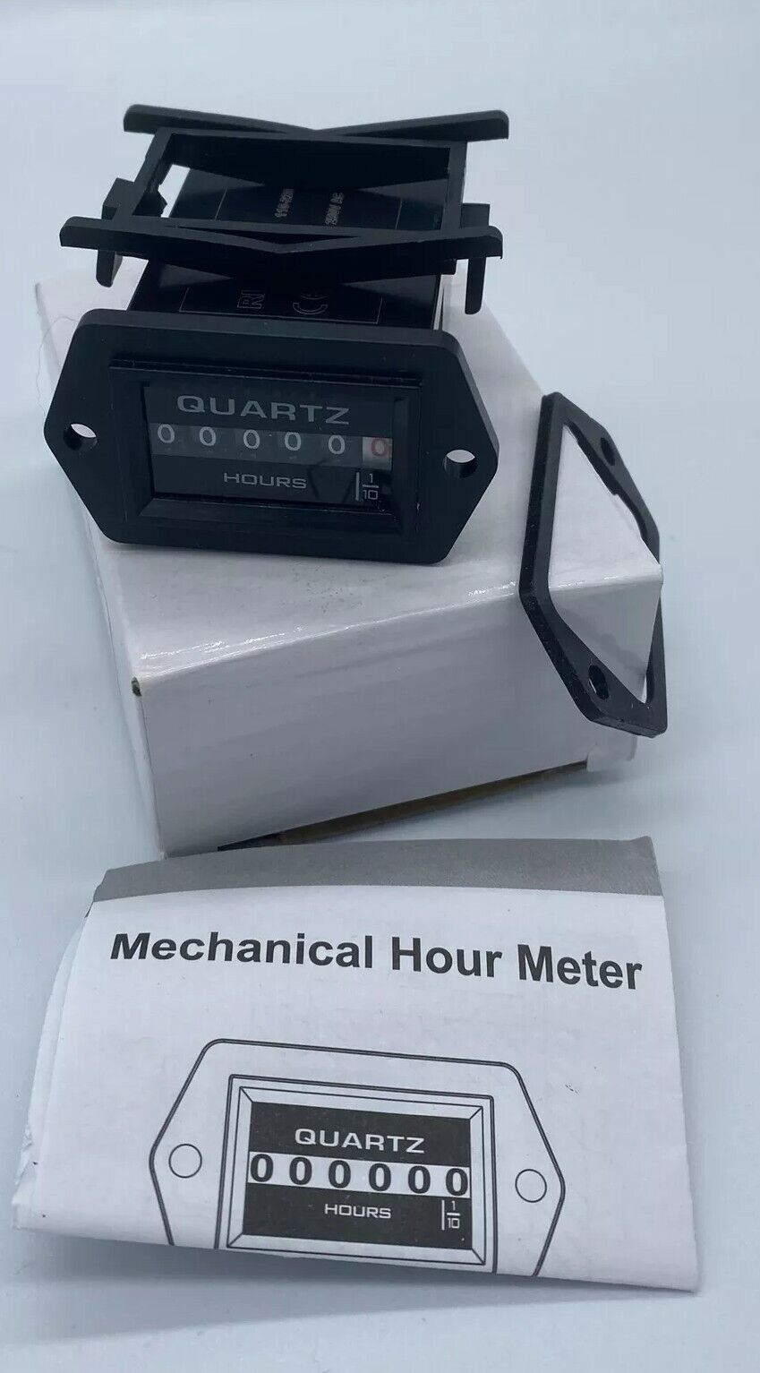 Quartz TOT Timing Mechanical Hour Meter for Forklifts Golf Carts (AC/DC 8V-80V)