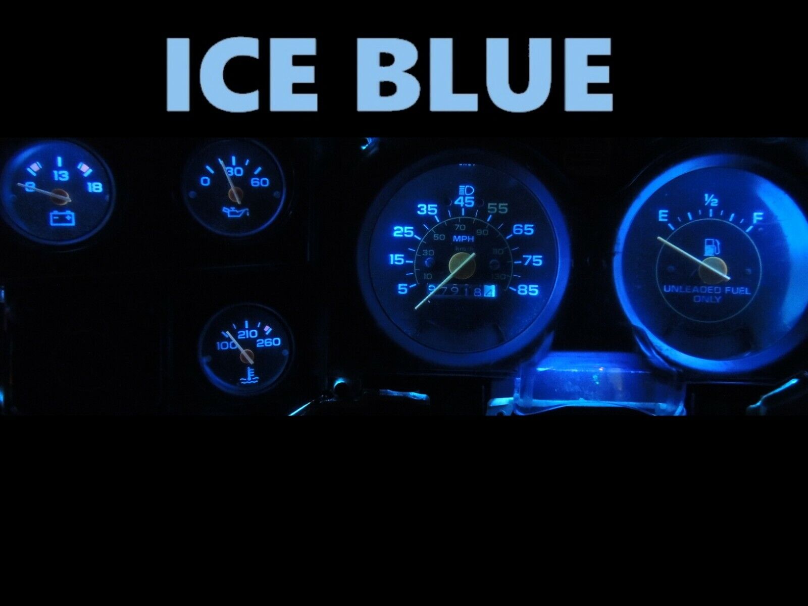Gauge Cluster LED Dashboard Bulbs Ice Blue For Chevy 73-87 C10 C20 C30 Truck