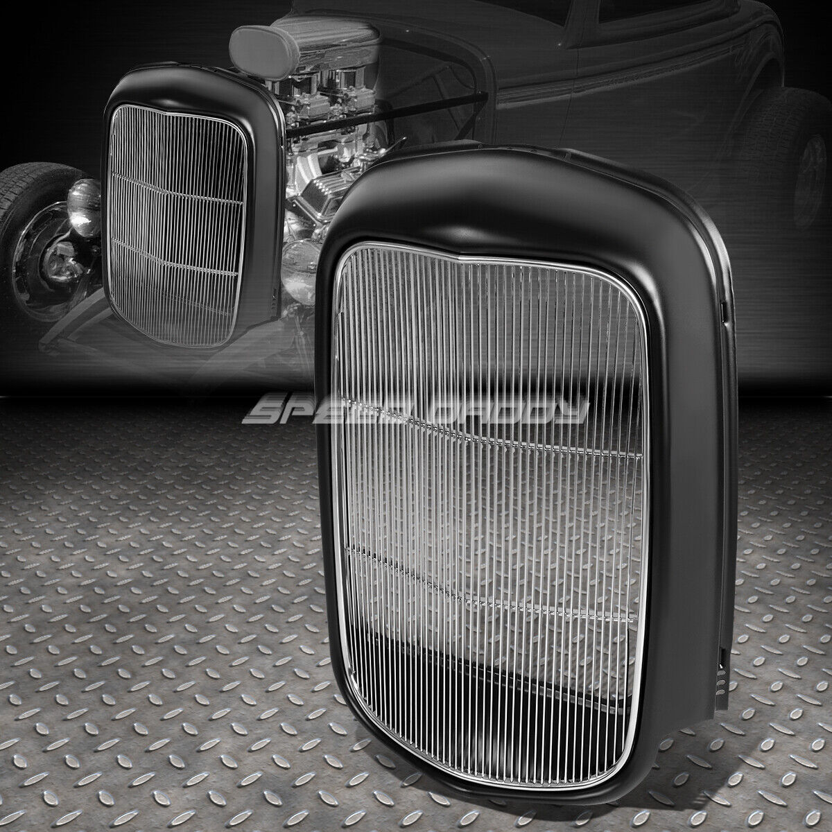 FOR 1932 MODEL B/BB/18 STAMPED STEEL FRONT GRILLE SHELL+STAINLESS GRILL INSERT
