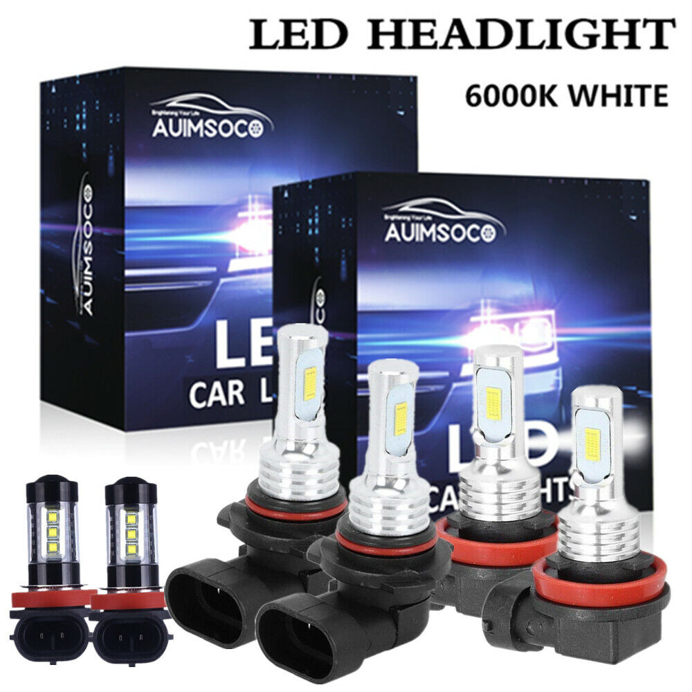 For Subaru XV Crosstrek 2015-2020 6000K LED Headlights High Low + Fog Bulbs Kit