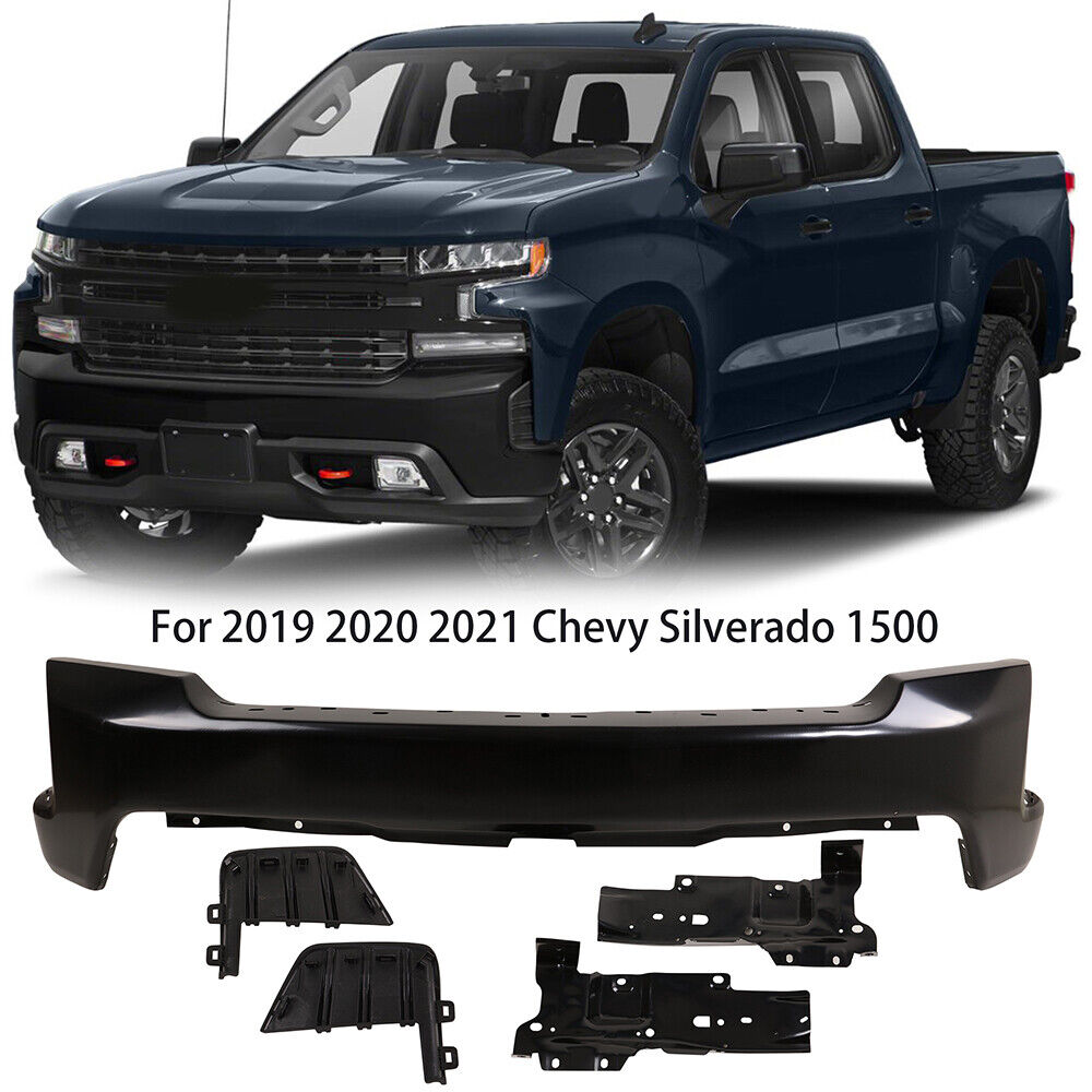 Primered Black Front Bumper Face Bar Fits for 2019-2021 Chevy Silverado 1500