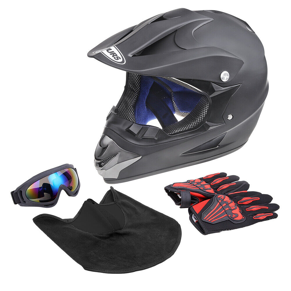 DOT Motocross Helmet Dirt Bike Offroad MX ATV Snowmobile BMX UTV /Goggles Gloves