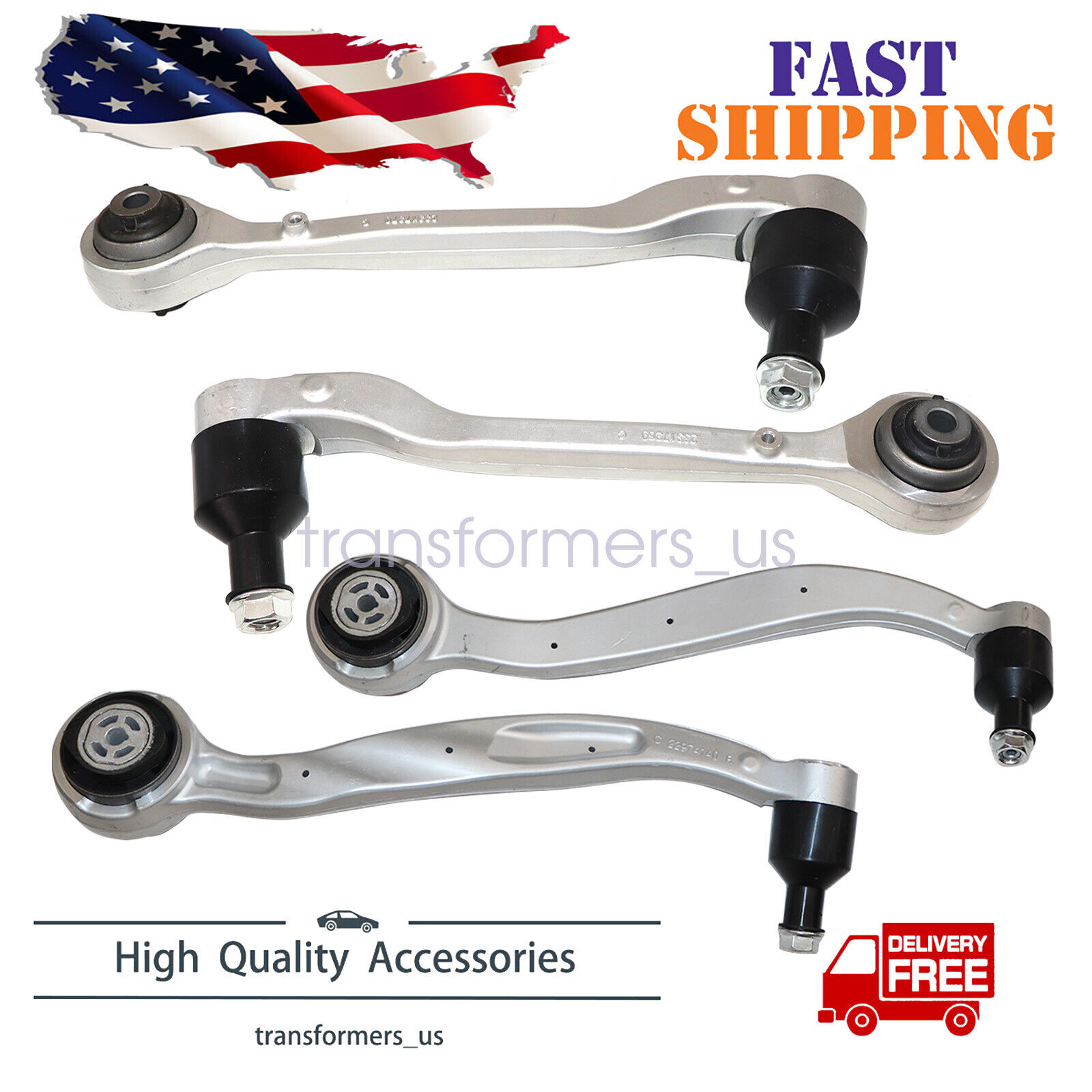 4pcs Control Arm Front LH/RH Fit for Chevy Chevrolet Camaro 2016-2021