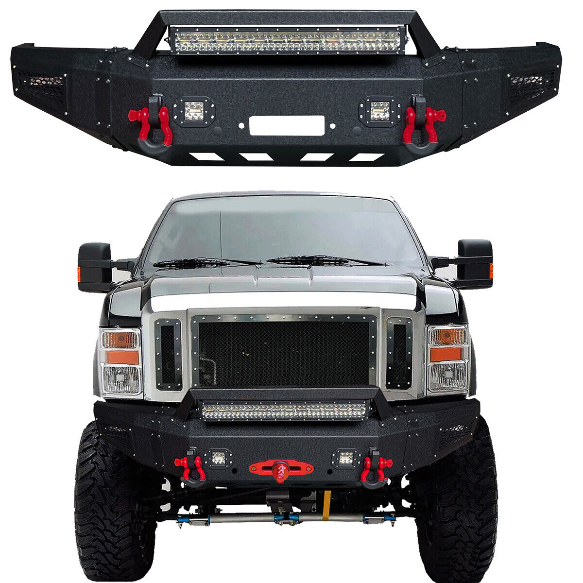 Vijay For 2008-2009-2010 Ford F250 F350 Front or Rear Bumper with LED Lights