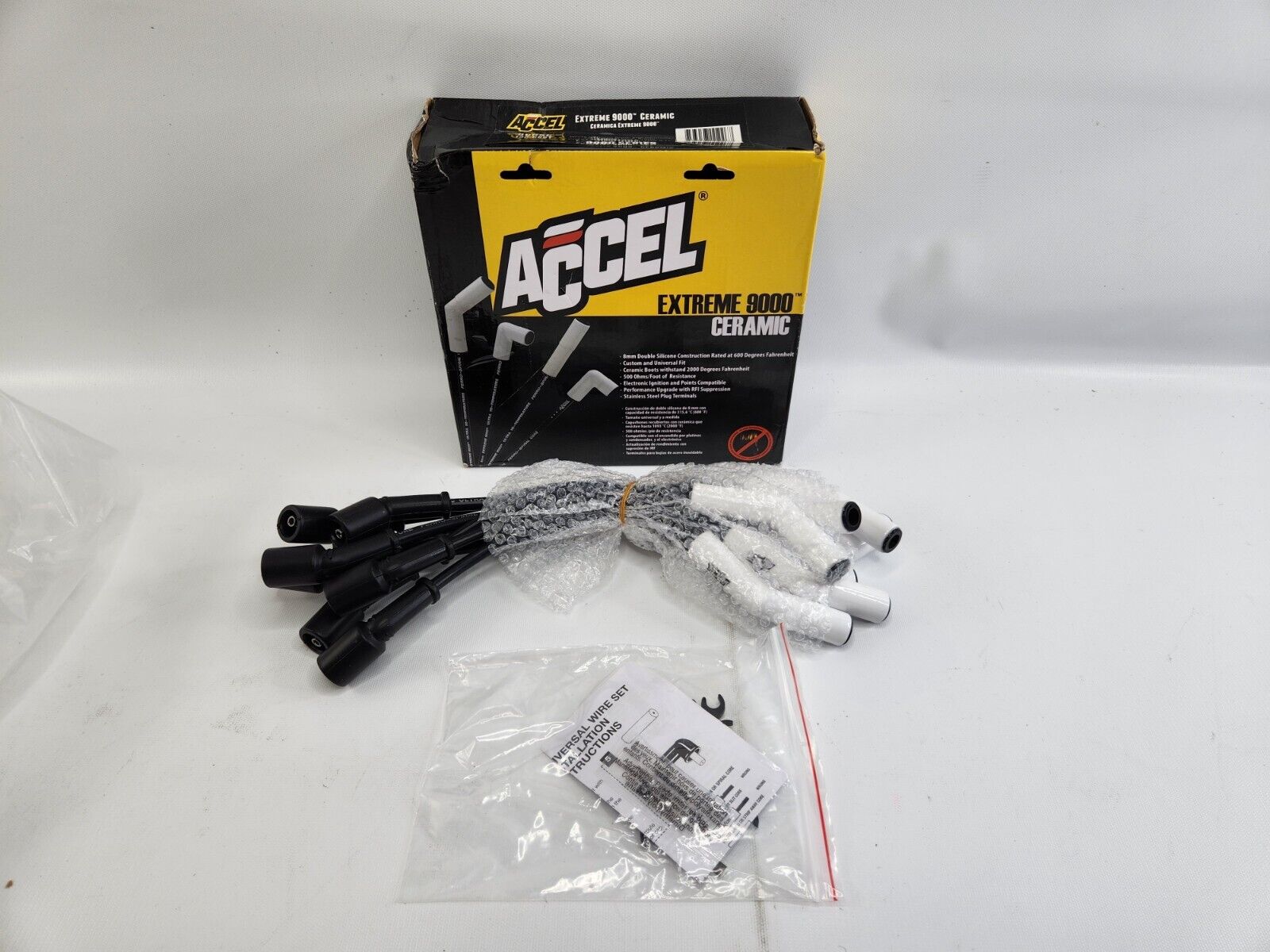 ACCEL 9065C Spark Plug Wire Set - Extreme 9000 Ceramic Boot - Chevy/GM 2001-2004