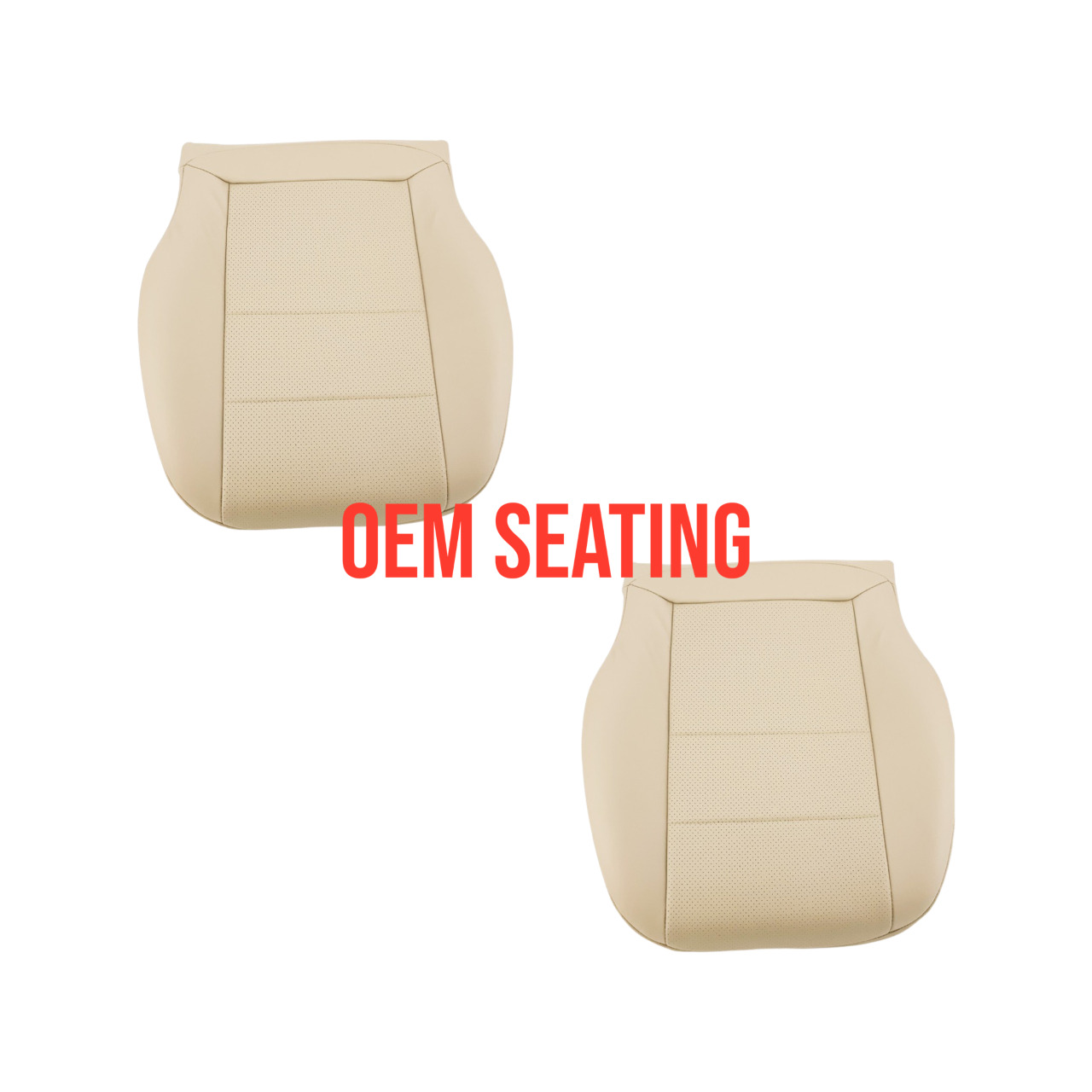 2008 to 15 fits Mercedes Benz GLK 250 350 Driver & Pass Bottom Seat Cover Ivory
