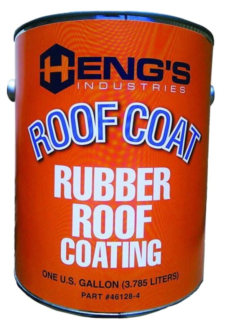 Hengs 46128-4 White Rubber Roof Coating - 1 Gallon