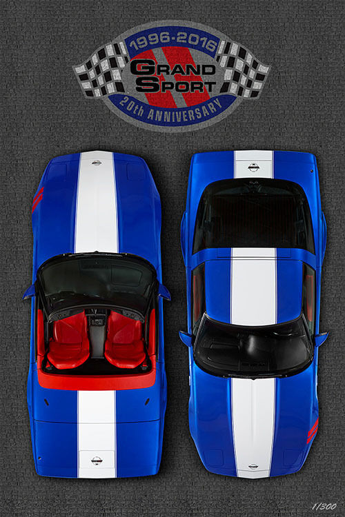 1996 Grand Sport Corvette 20th Anniversary Art Print Poster - 
