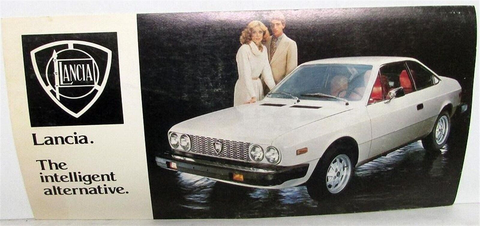 1978 Lancia Coupe Dealer Promotional Postcard Large Original