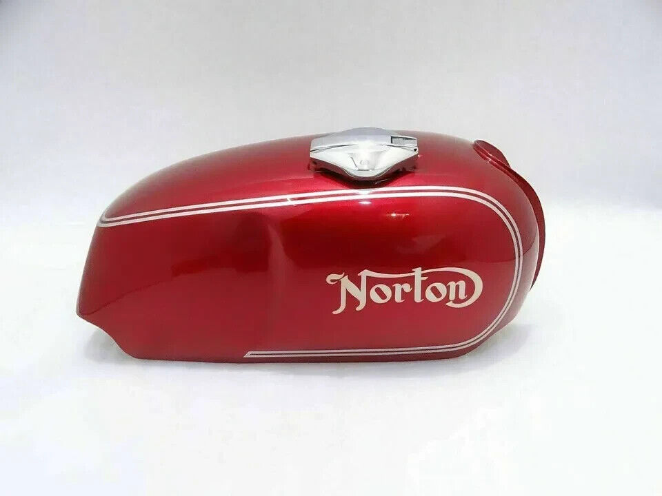 NORTON COMMANDO ROADSTER CHERRY PAINTED PETROL TANK WITH CAP (ALLOY) |Fit For