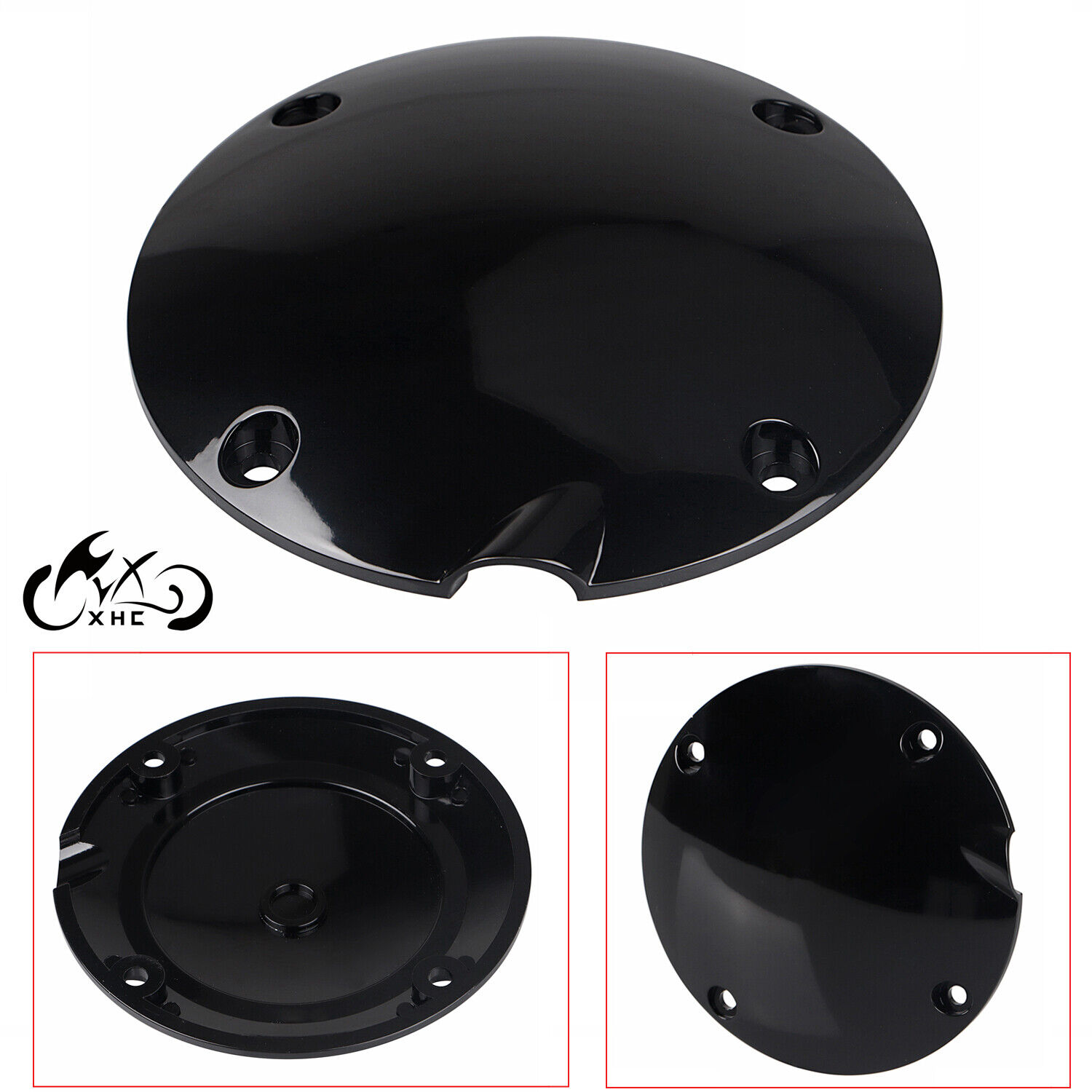 Black Smooth Derby Clutch Cover For Harley Sportster XL1200 883 Roadster XL883R